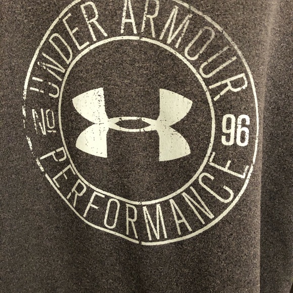 Gray Under Armour Distressed Look Hoodie W Medium - Picture 2 of 4